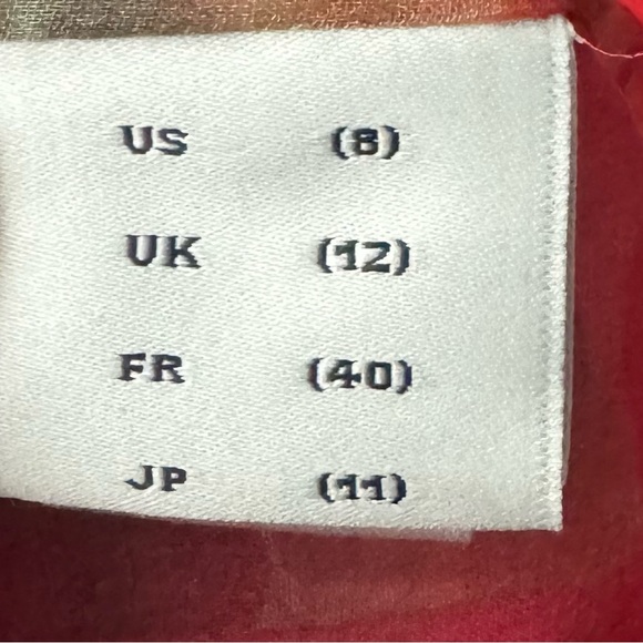 ADAM LIPPES Tie-Neck Silk Floral Print Chiffon Blouse Size 8 - Picture 5 of 6